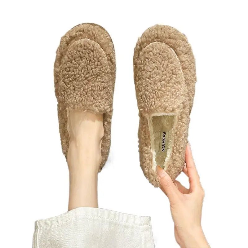 HearthNest Chaussures Femmes Confortables Sans Lacets avec Doublure en Peau de Mouton