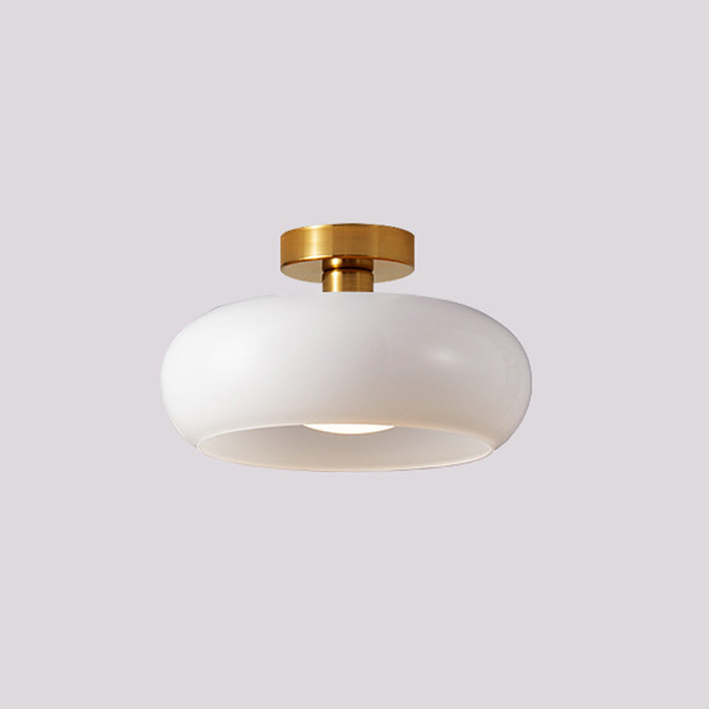 Amber Glass Pendant Light With Brass Frame, Vintage Retro E27 For Dining Or Living Room