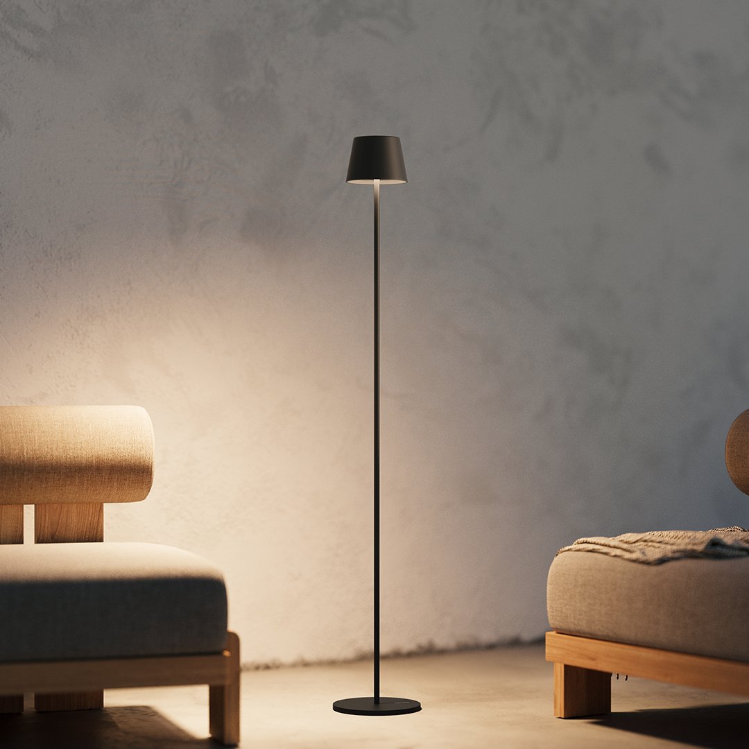 Aeronis Adjustable Height LED Floor Lamp With Rechargeable Battery