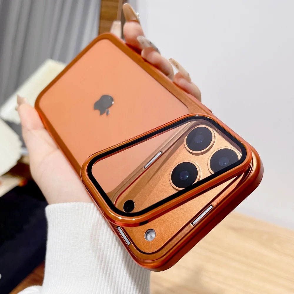 ClearGuard Ultra Thin iPhone 17 Case With Foldable Camera Stand And Glass Protection