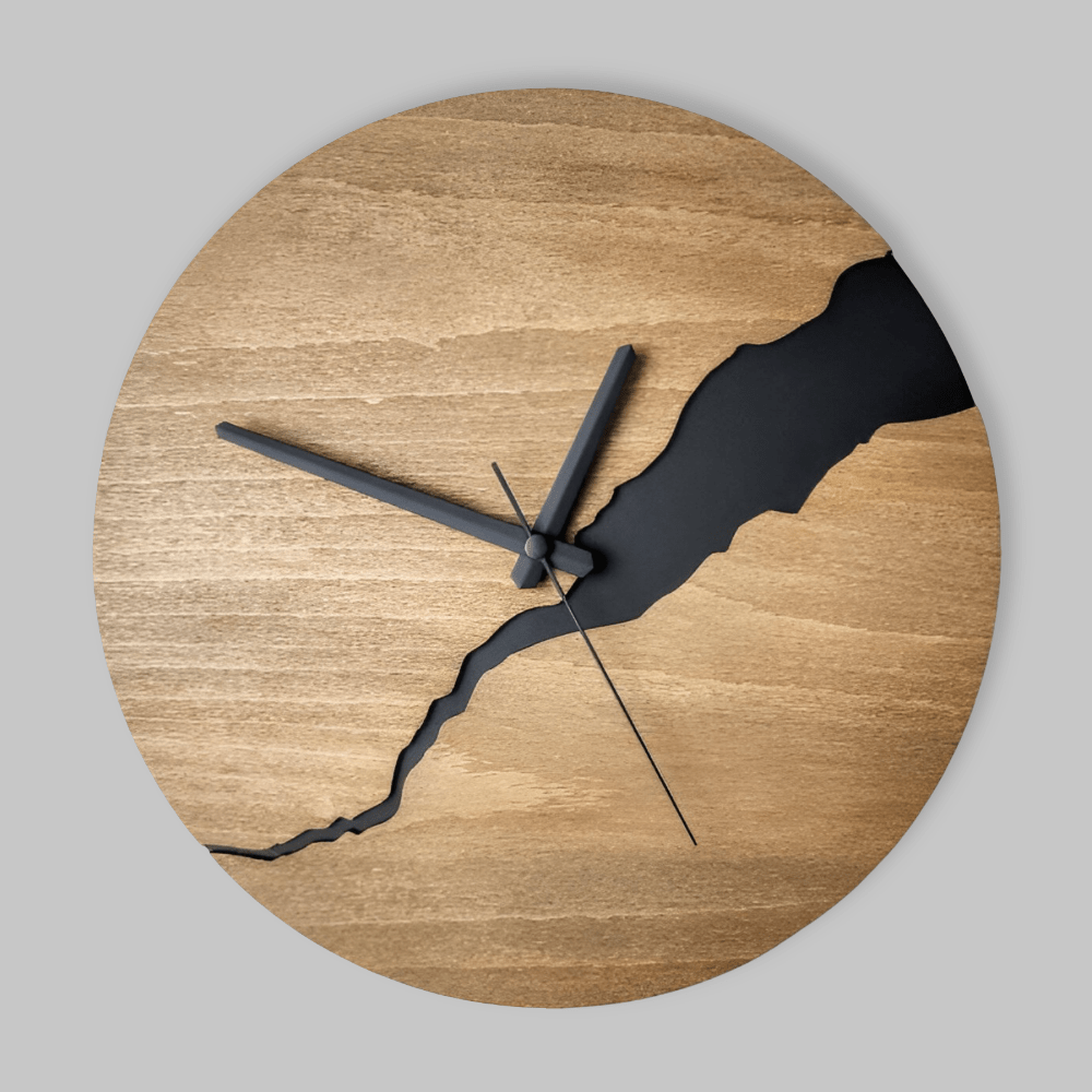 TimberAura Elegant Wooden Wall Clock With Timeless Charm For Modern Living