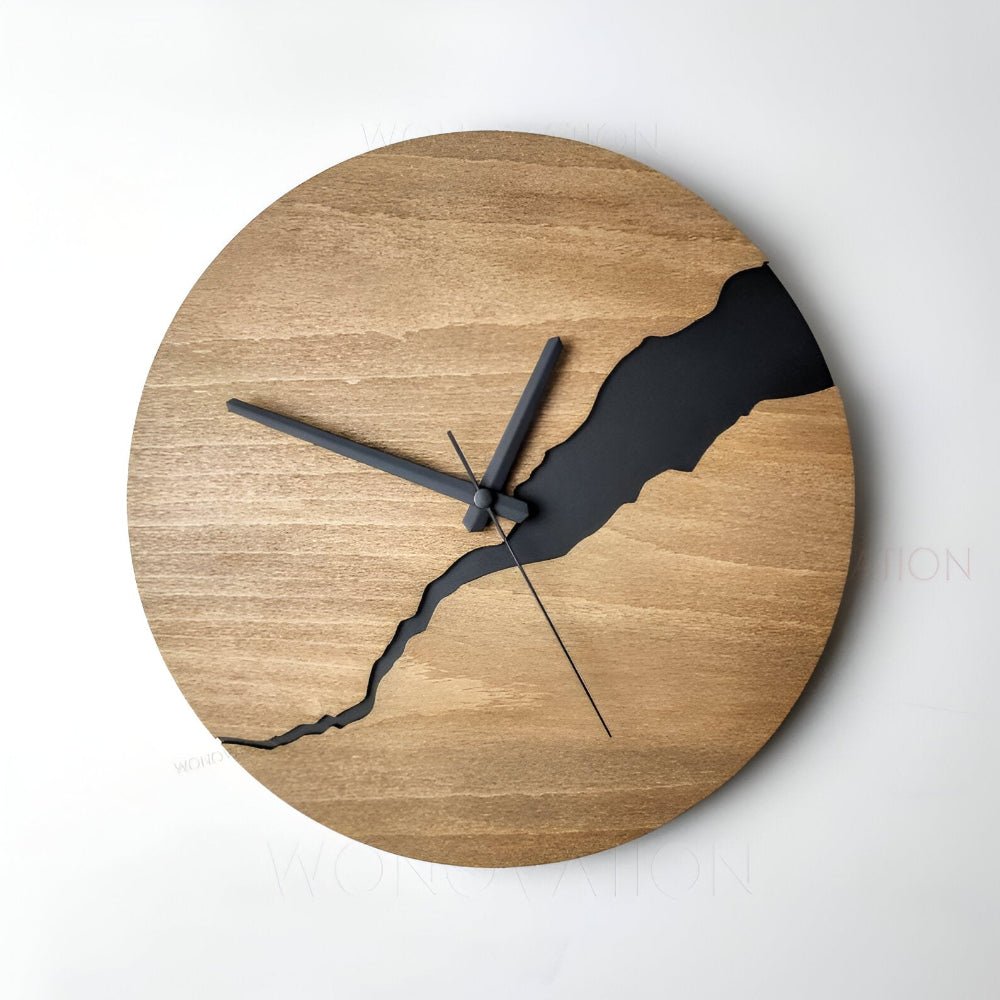 TimberAura Elegant Wooden Wall Clock With Timeless Charm For Modern Living