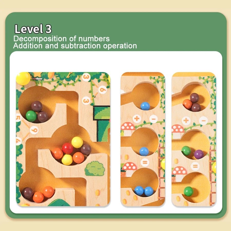 MagnaMaze Montessori Magnet Labyrinth for Numbers, Colors, and Logic