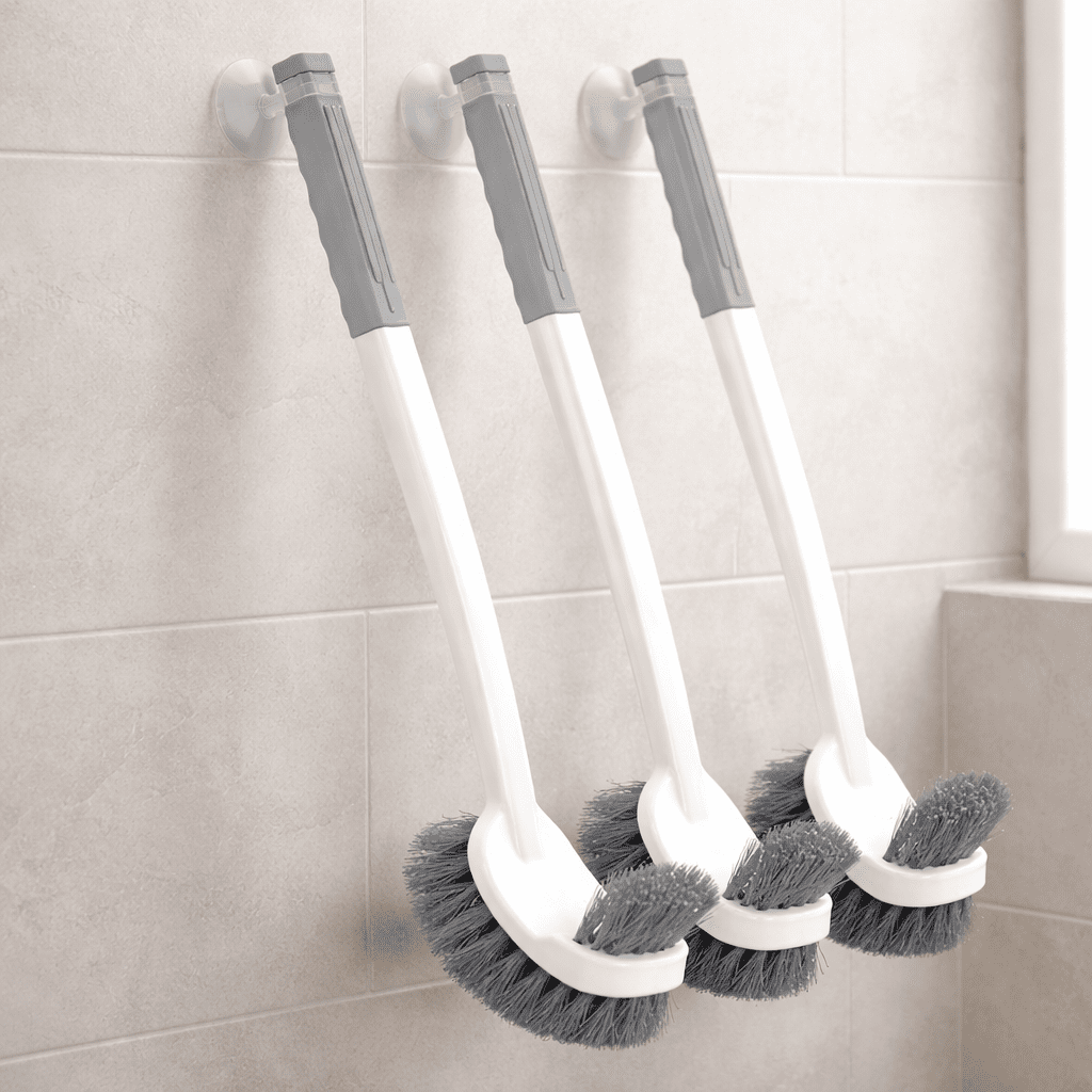 AeroReach Wall-Mounted Double-Sided Toilet Brush For Deep Cleaning