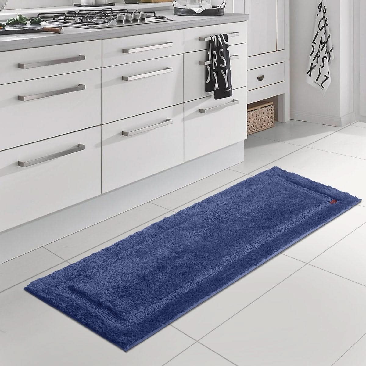 Tappeto da Pavimento Extra Lungo VelourLux Morbido Antiscivolo Asciugatura Rapida per Bagno e Cucina