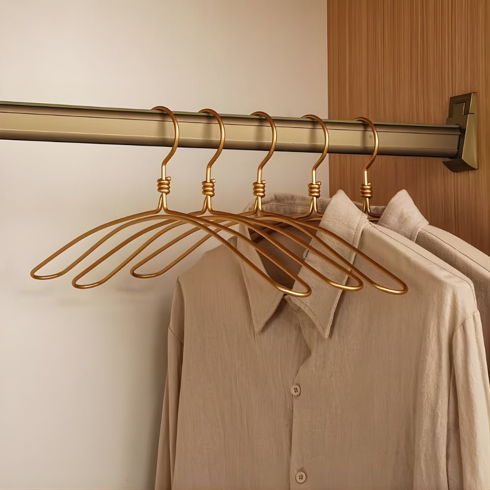 Aeronix Heavy Duty Extra Wide Aluminum Clothes Hanger Set Of Six