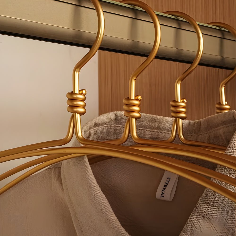 Aeronix Heavy Duty Extra Wide Aluminum Clothes Hanger Set Of Six