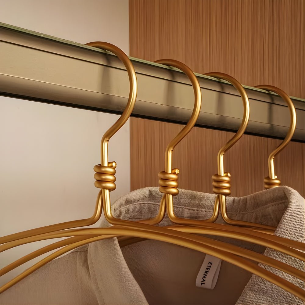 Aeronix Heavy Duty Extra Wide Aluminum Clothes Hanger Set Of Six