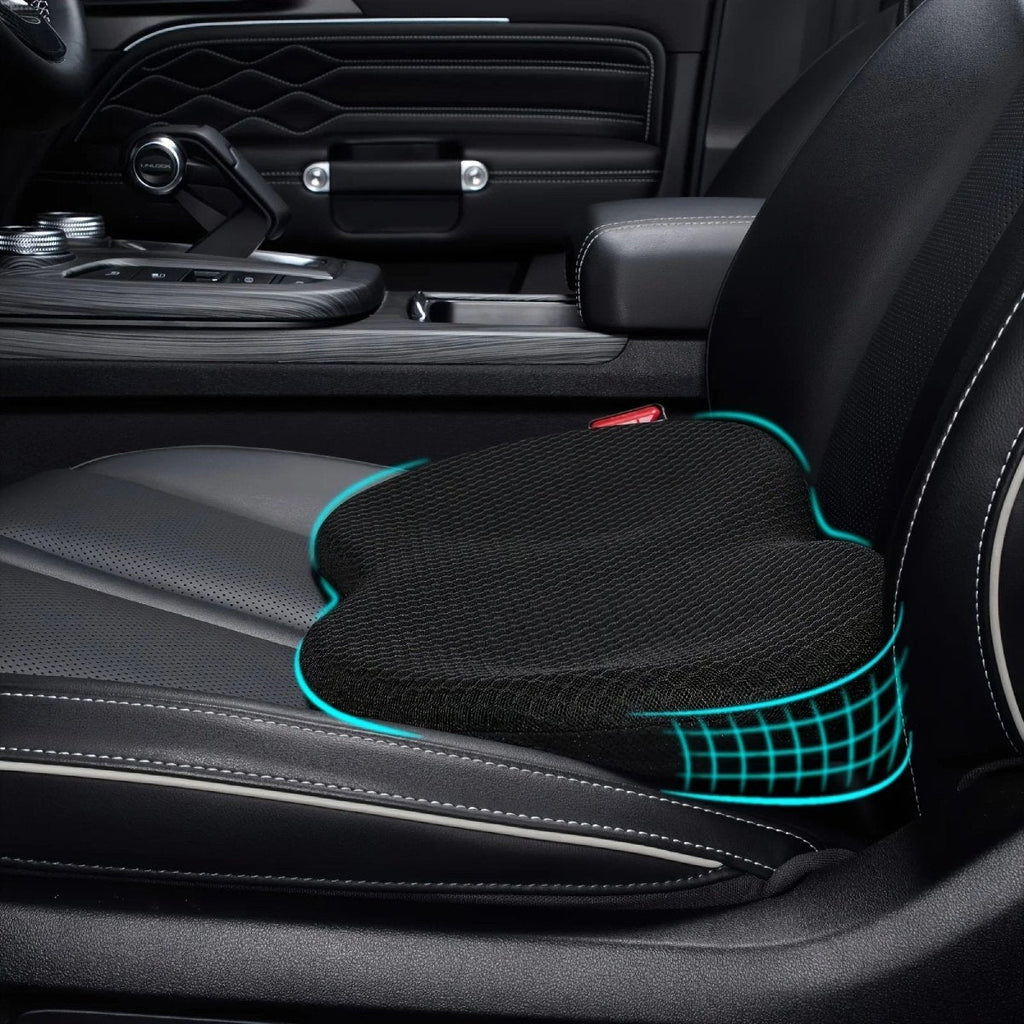 LuminaDrive Ergonomic Memory Foam Car Pillow For Back Comfort