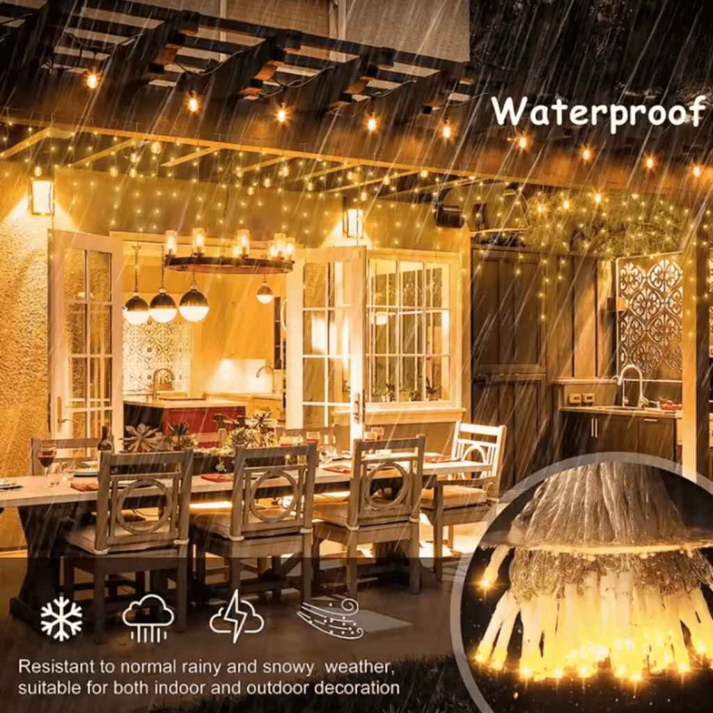 NovaHaven LED-Gartenvorhang 4 m x 0,6 m mit wetterfester Eleganz