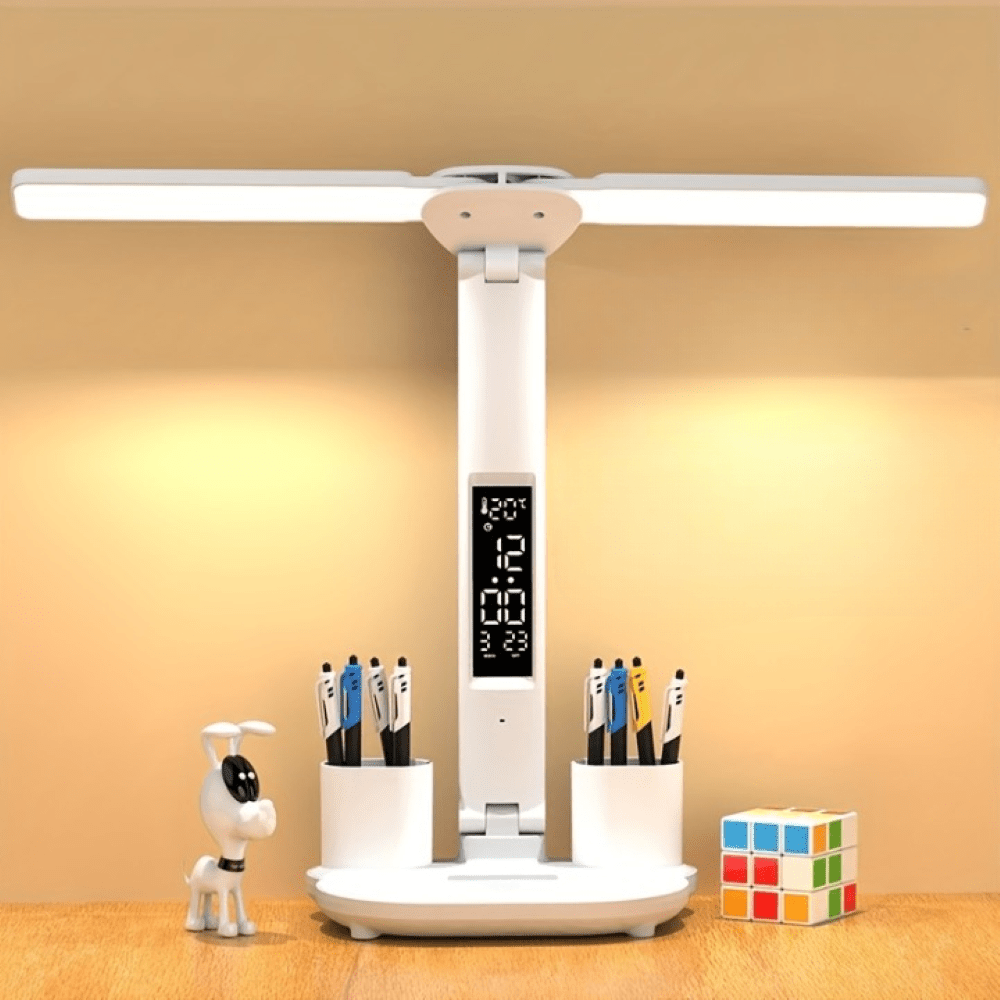 NovaLume Dual-Head LED Desk Lamp With Touch Control And USB Power Supply