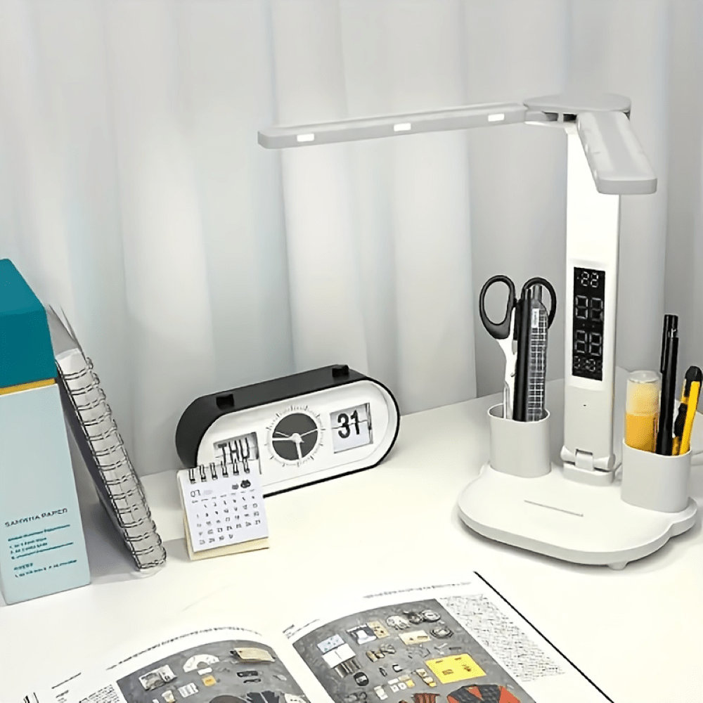 NovaLume Dual-Head LED Desk Lamp With Touch Control And USB Power Supply