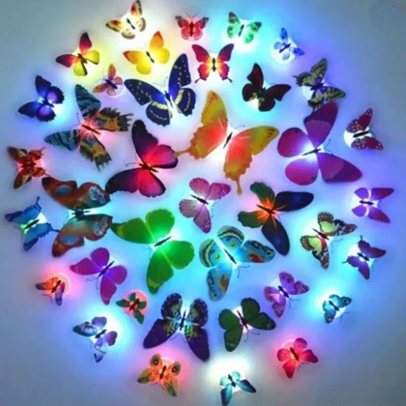 NovaFlutter 3D LED Butterfly Wall Sticker for Magical Night Lighting