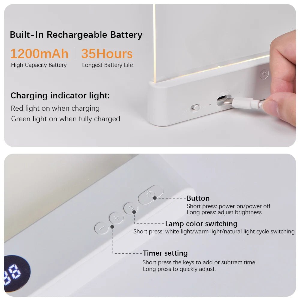 LumaGlow LED Surface Reading Lamp For Eye Friendly Relaxed Reading