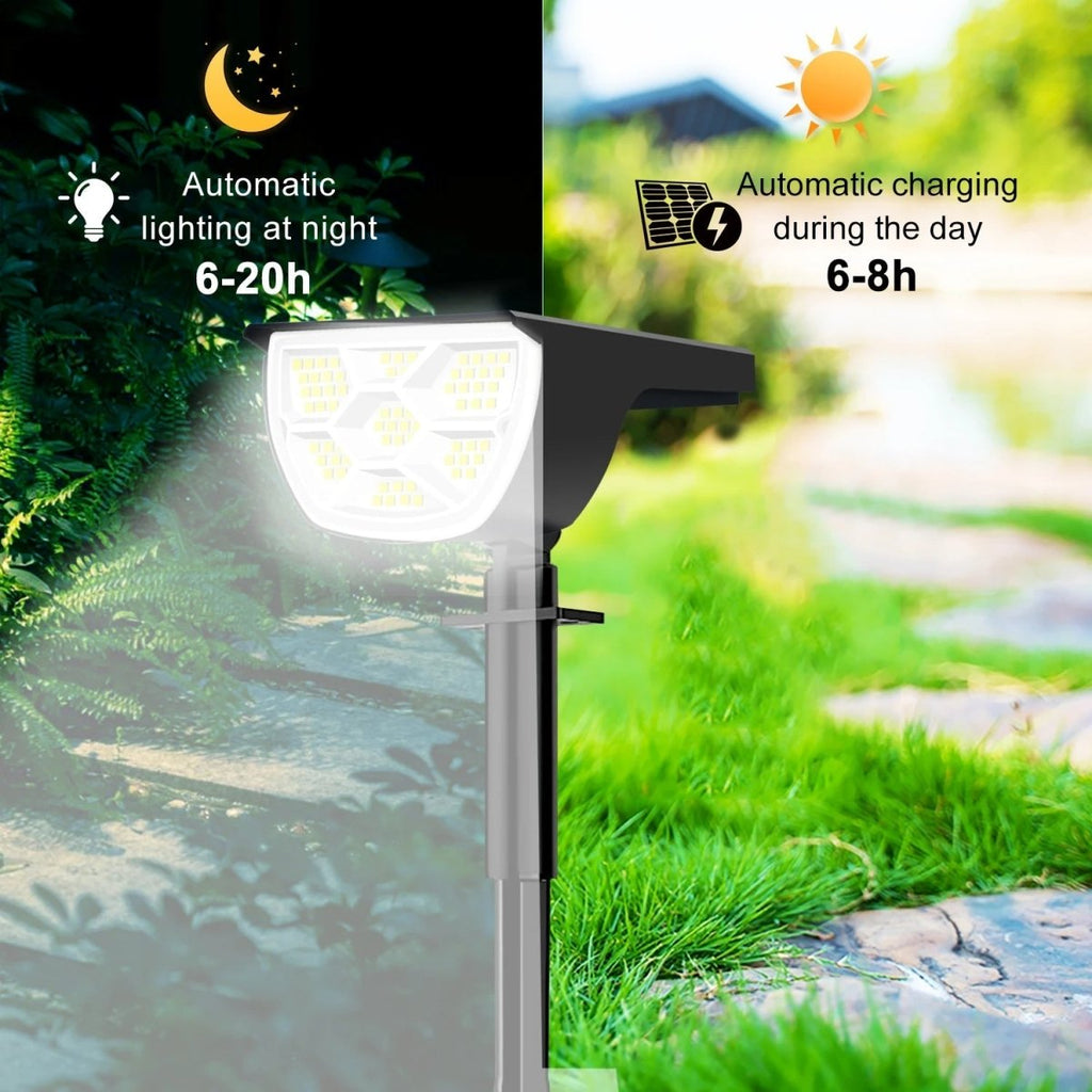 LumaVista Solar-Powered Landscape Spotlights With Adjustable Brightness