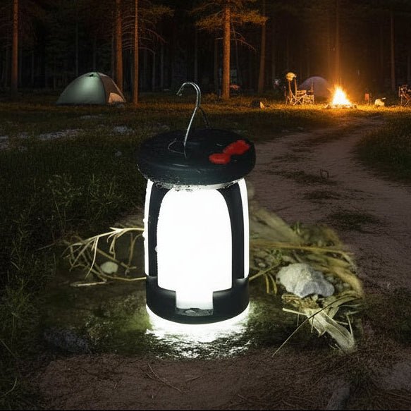 LumaPeak Solar USB Camping Lantern With Foldable 90 Degree Light Panels