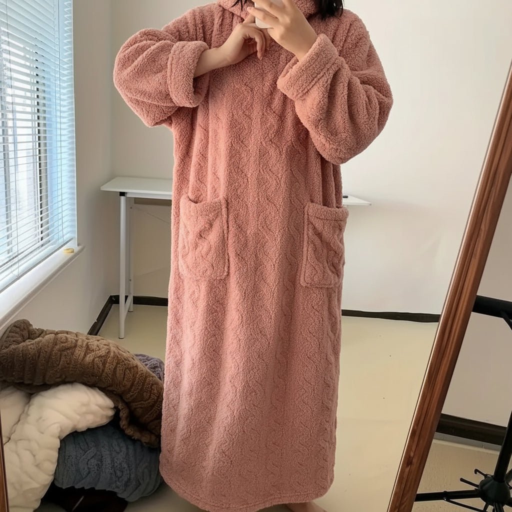 LunaHaven Classic Cotton Flannel Nightgown With Warm, Elegant Comfort