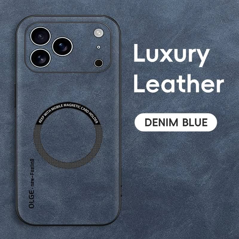 LuxeHide Premium Leather MagSafe Case for iPhone 11 to 17 Series