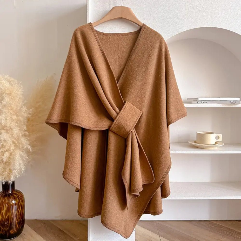AzureWrap All-Season Luxe Poncho Scarf Coat For Everyday Elegance