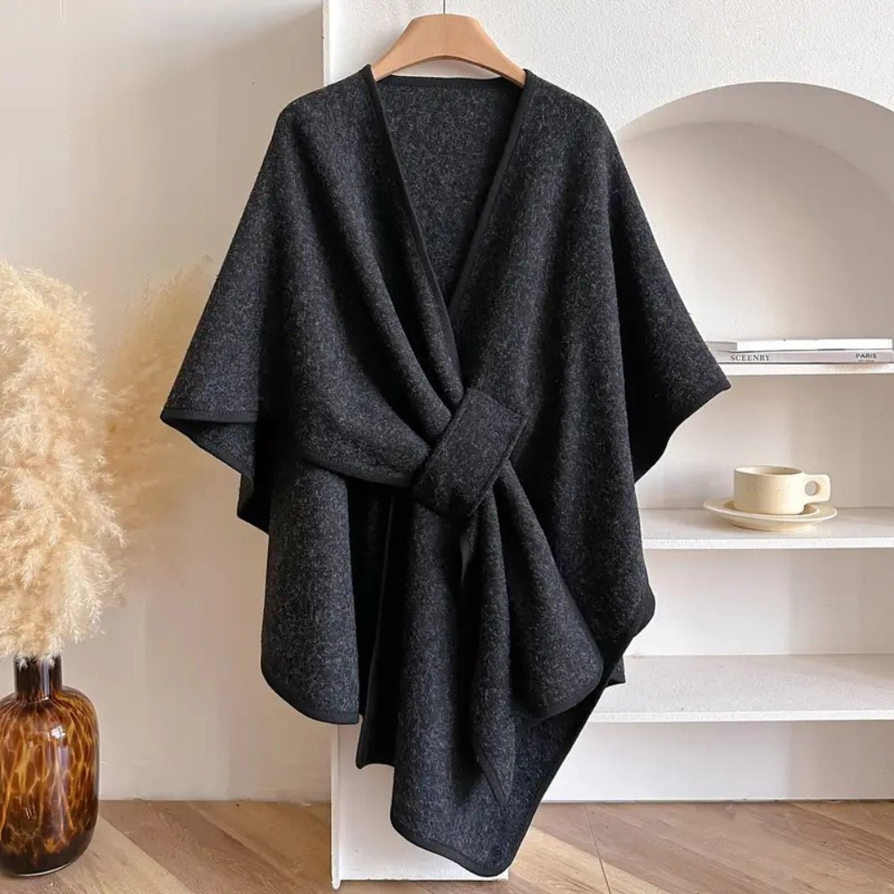 AzureWrap All-Season Luxe Poncho Scarf Coat For Everyday Elegance
