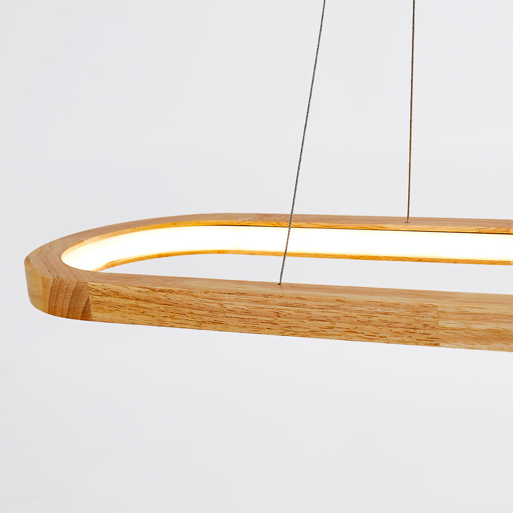 NovaHaus Lunara Modern Pendant Lamp In Metal And Wood For Contemporary Interiors