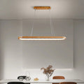NovaHaus Lunara Modern Pendant Lamp In Metal And Wood For Contemporary Interiors