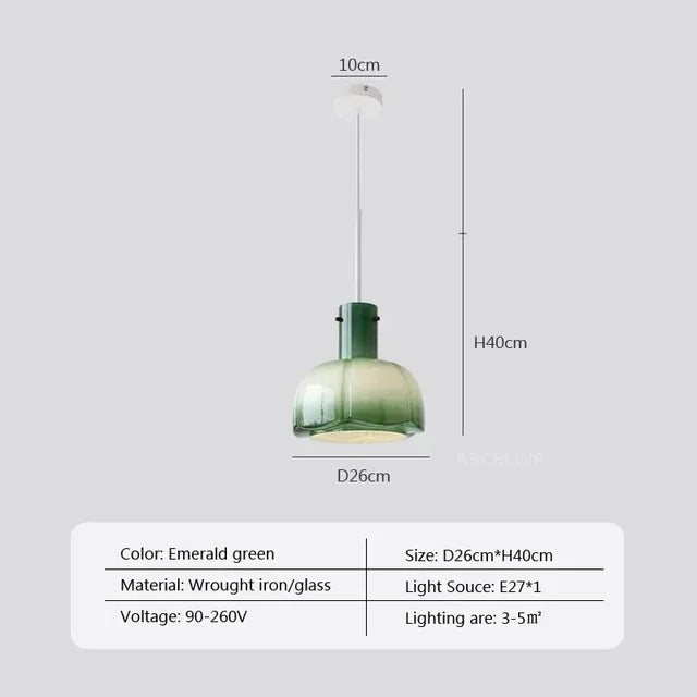 Aurora LED Nordic Glass Pendant Light For Modern Interiors