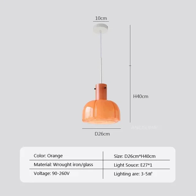 Aurora LED Nordic Glass Pendant Light For Modern Interiors