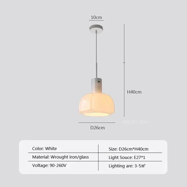 Aurora LED Nordic Glass Pendant Light For Modern Interiors