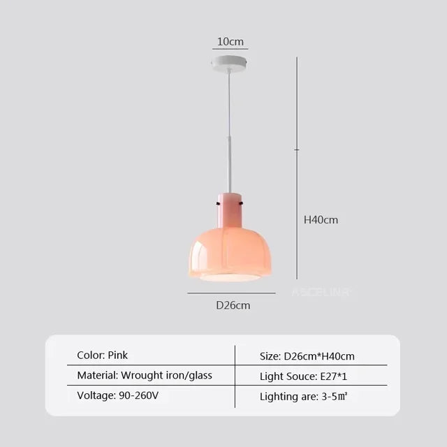 Aurora LED Nordic Glass Pendant Light For Modern Interiors