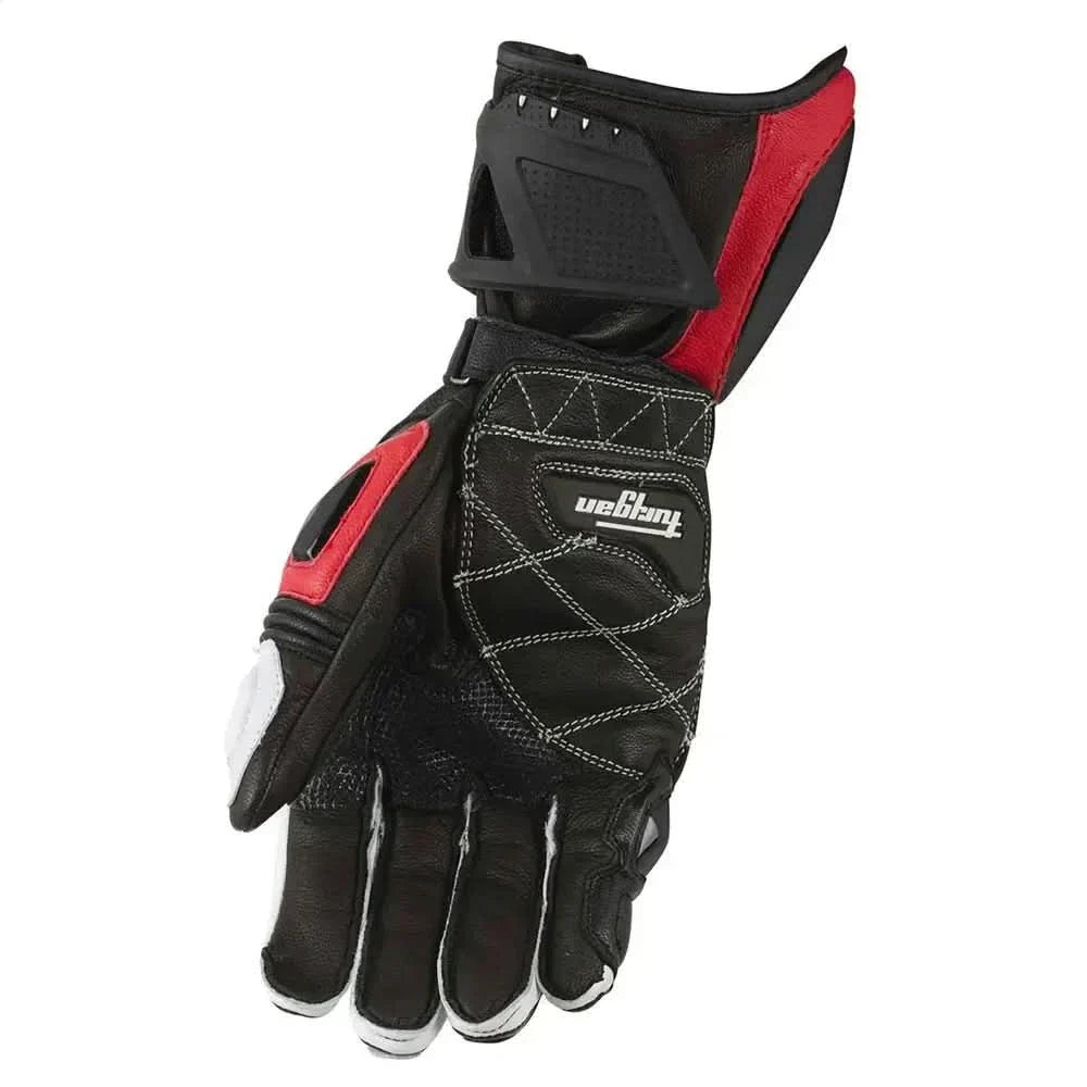 IronGrip Leather Motorcycle Gloves With Protective Padding And Breathable Perforation