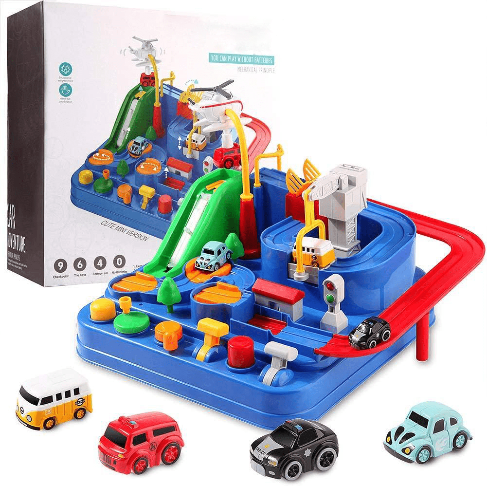 UrbanPlay City Playset With Cars And Helicopter For Ages 3 And Up