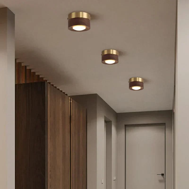 Stropní LED svítidlo ořech