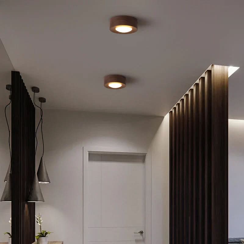 Stropní LED svítidlo ořech