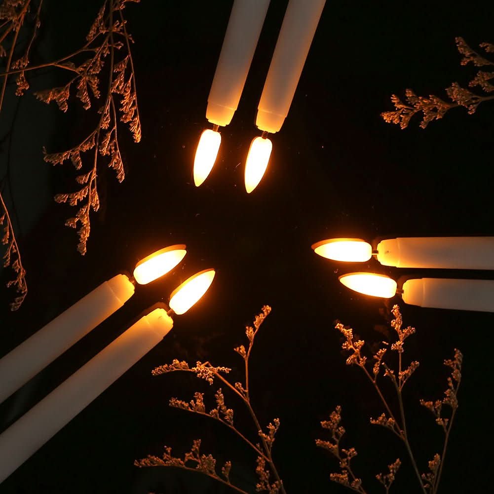 AstraGlow Stehende LED-Spitzkerzen für stilvolle flammenlose Dekoration