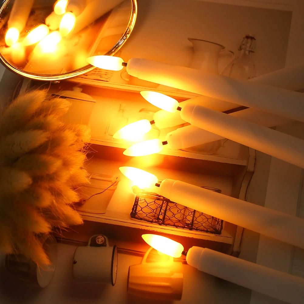 AstraGlow Stehende LED-Spitzkerzen für stilvolle flammenlose Dekoration