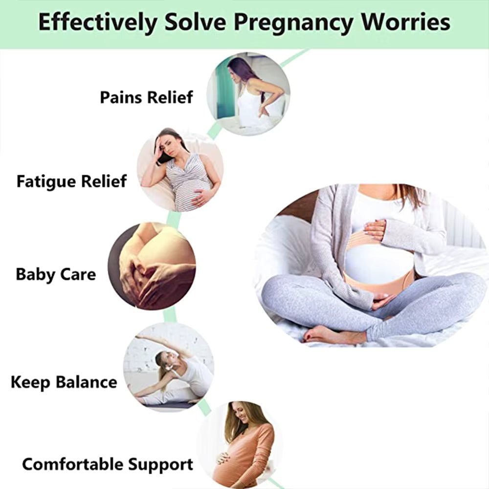 BloomEase 3-In-1 Pregnancy Belt For Comfort And Stability, Adjustable And Breathable