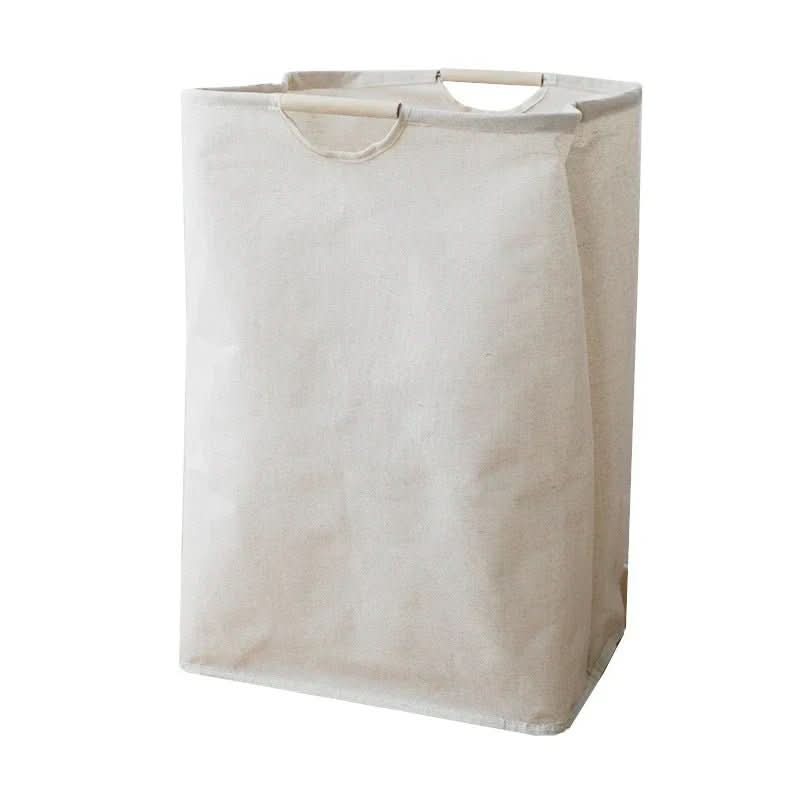 AuroraFold Laundry Basket Stylish Cotton And Linen Storage
