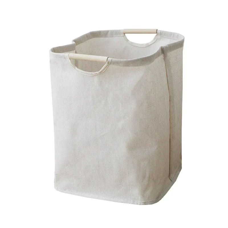 AuroraFold Laundry Basket Stylish Cotton And Linen Storage