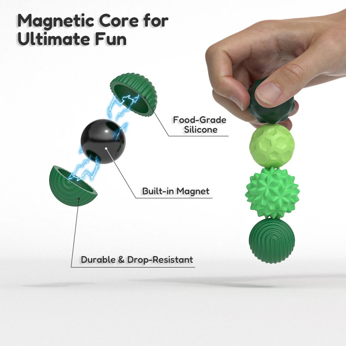 QuietPulse Magnetic Sensor Stones for Stress Relief and Focus