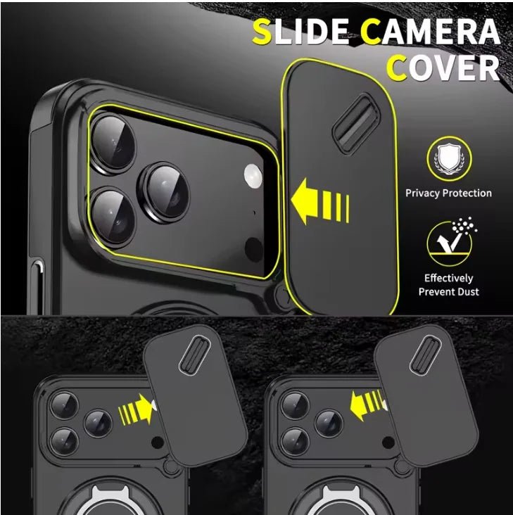 Virex Shield Wytrzymałe Etui Antywstrząsowe z Magnetycznym Uchwytiem Pierścieniowym do iPhone 17