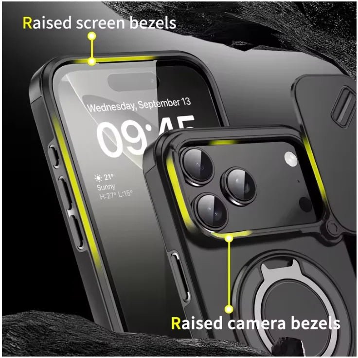 Virex Shield Wytrzymałe Etui Antywstrząsowe z Magnetycznym Uchwytiem Pierścieniowym do iPhone 17