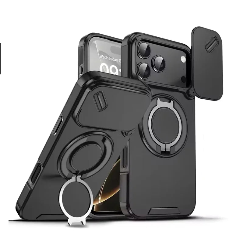 Virex Shield Wytrzymałe Etui Antywstrząsowe z Magnetycznym Uchwytiem Pierścieniowym do iPhone 17