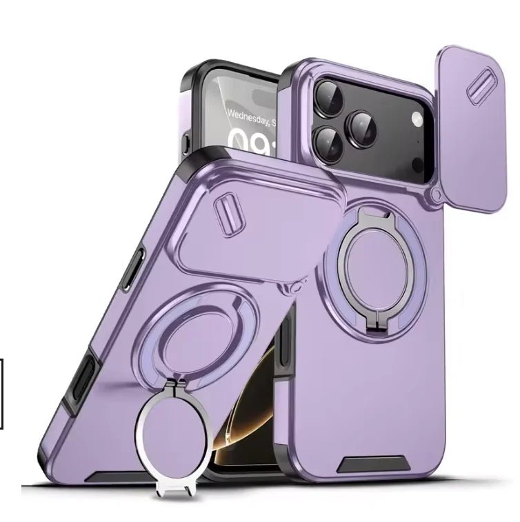 Virex Shield Wytrzymałe Etui Antywstrząsowe z Magnetycznym Uchwytiem Pierścieniowym do iPhone 17