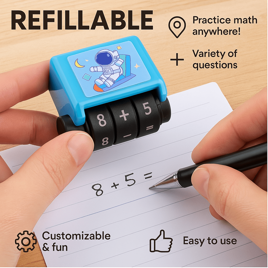 Rouleau d'Exercices Mathématiques Amusant NumberQuest pour Apprentissage Facile