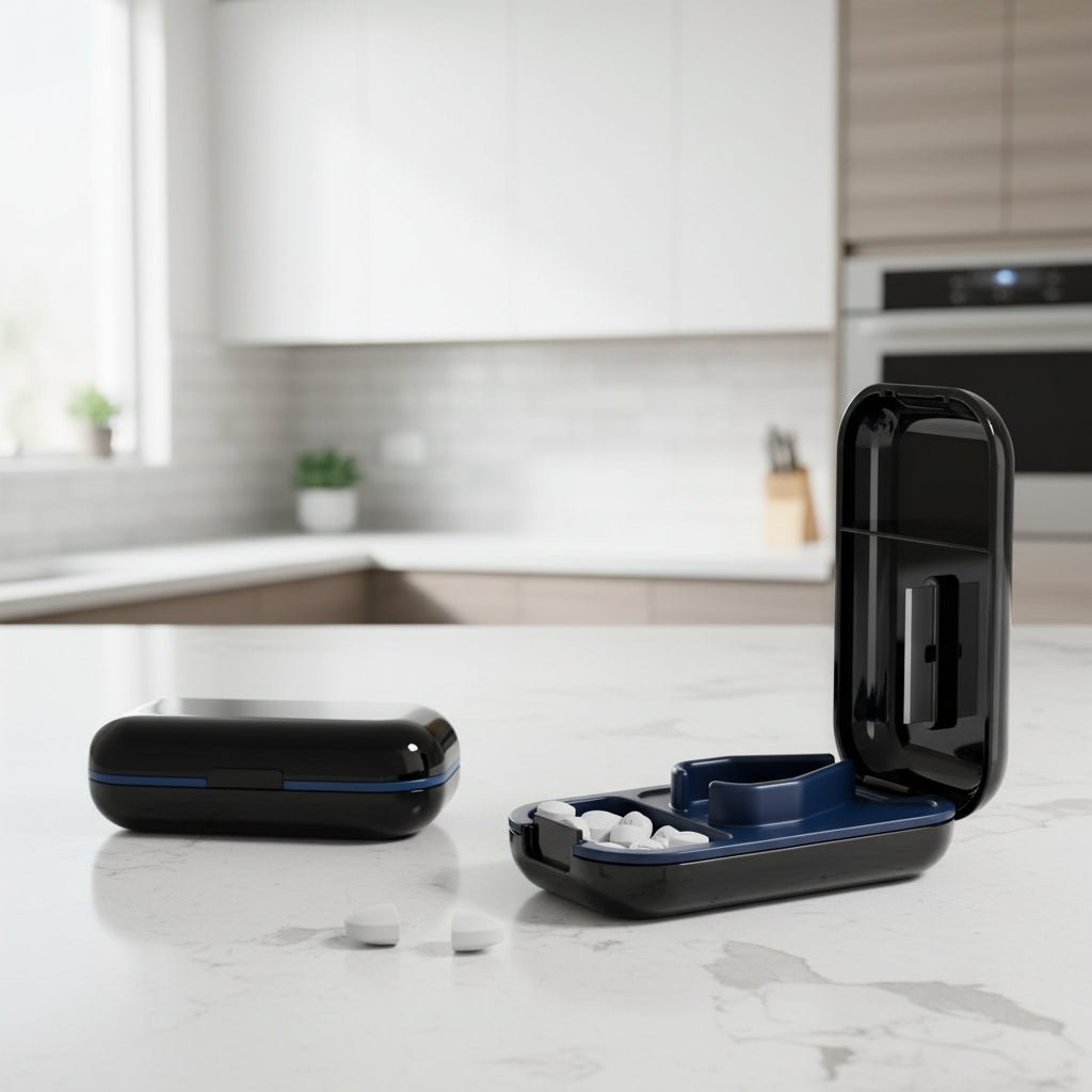 NovaGuard Safe Tablet Cutter With Hidden Storage Box