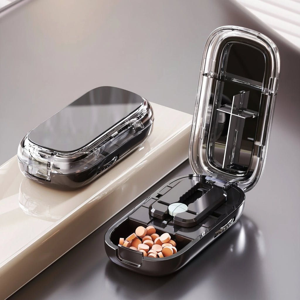 NovaGuard Safe Tablet Cutter With Hidden Storage Box