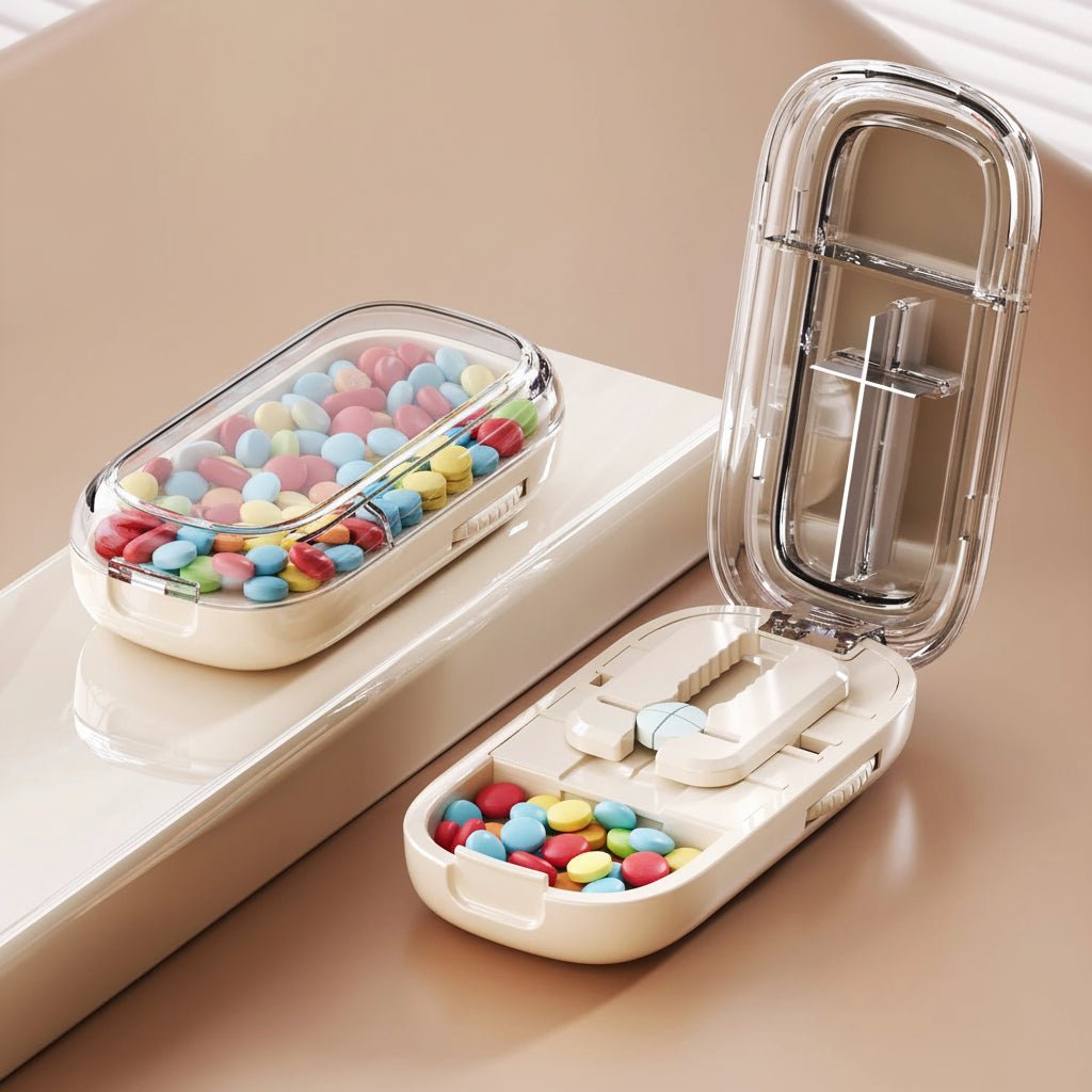 NovaGuard Safe Tablet Cutter With Hidden Storage Box