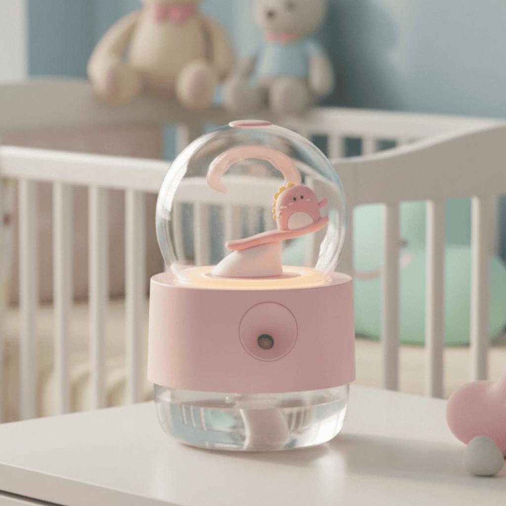 LumaMist Wireless Rechargeable Humidifier With Music Box And Night Lamp