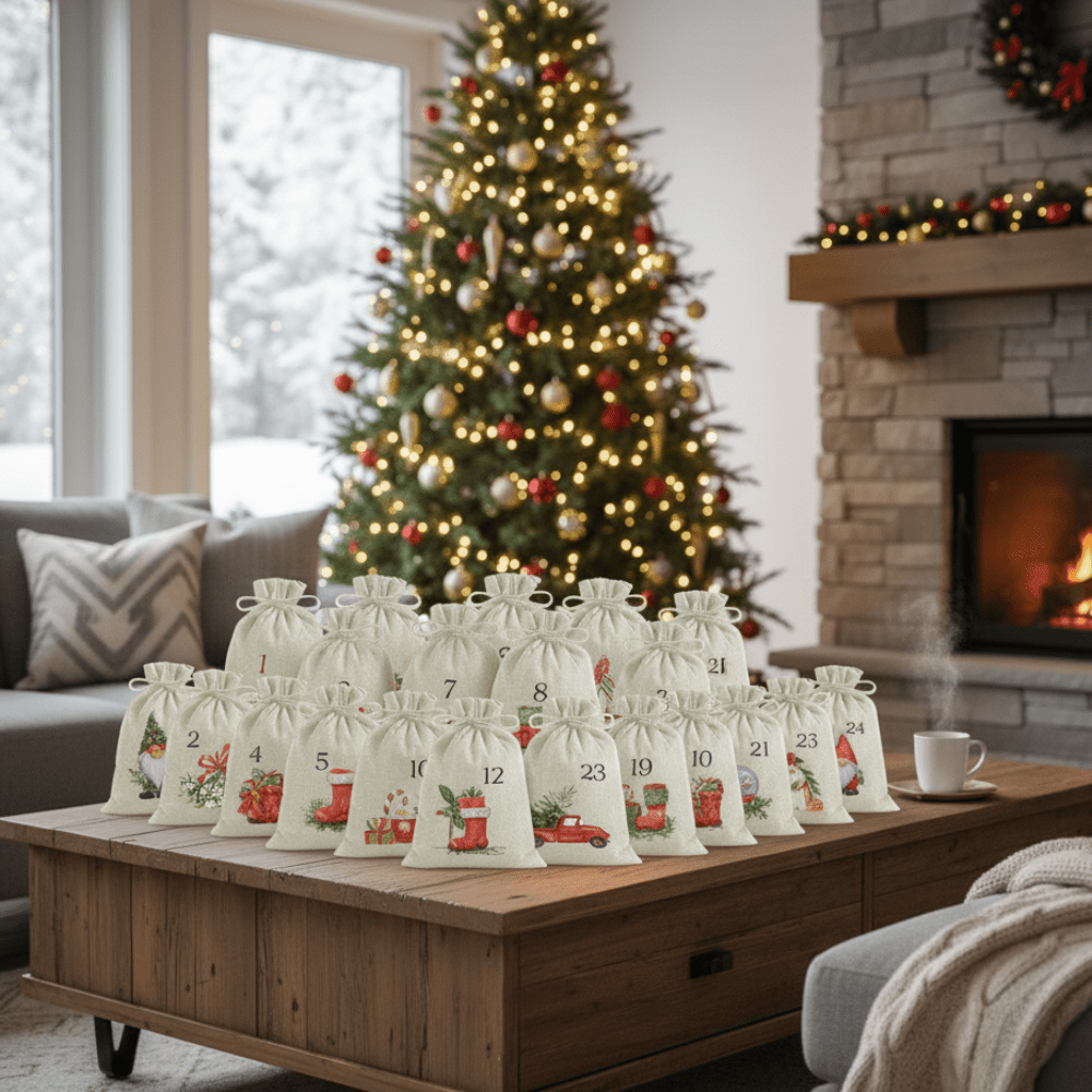 24 sacs de Noël HollyNest pour idées cadeaux festives à la maison